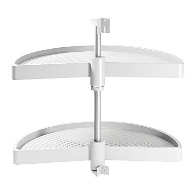 Emuca Sats av vridbara brickor för hörnköksskåp, vridbara brickor 1/2 måne Ø650 mm för 800 mm modul, vita Emuca Sats av vridbara brickor för hörnköksskåp, vridbara brickor 1/2 måne Ø650 mm för 800 mm modul, vita