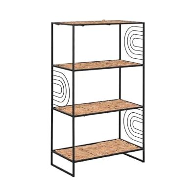 Home ESPRIT Hylla svart metallfiber 50 x 25 x 88 cm Home ESPRIT Hylla svart metallfiber 50 x 25 x 88 cm