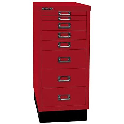 BISLEY Multilådor, 29-serien med sockel, DIN A4, 8 lådor 38 x 27.9 x 67 cm 670 Kardinalrot BISLEY Multilådor, 29-serien med sockel, DIN A4, 8 lådor 38 x 27.9 x 67 cm 670 Kardinalrot