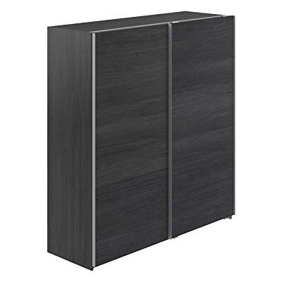 Movian Amazon varumärke – Kolva glidande 2-dörrars garderob, 180 x 61 x 197 cm, mörkgrå Movian Amazon varumärke – Kolva glidande 2-dörrars garderob, 180 x 61 x 197 cm, mörkgrå