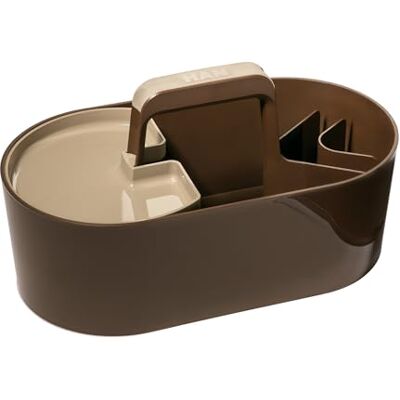 HAN Toolbox Loft plastkorg med dtag, 4 fack skrivbordskorg, rengöringskorg, pysselkorg, förvaring för redskap, brun, 1200-42 HAN Toolbox Loft plastkorg med dtag, 4 fack skrivbordskorg, rengöringskorg, pysselkorg, förvaring för redskap, brun, 1200-42