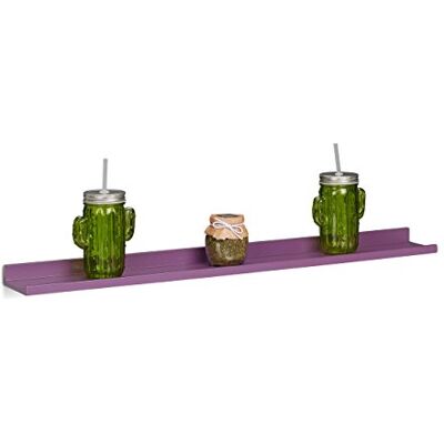Relaxdays Smal flytande hylla, hängande hylla i trä, MDF-bokhylla, H x B x D: 3,5 x 80 x 10 cm, lila Relaxdays Smal flytande hylla, hängande hylla i trä, MDF-bokhylla, H x B x D: 3,5 x 80 x 10 cm, lila