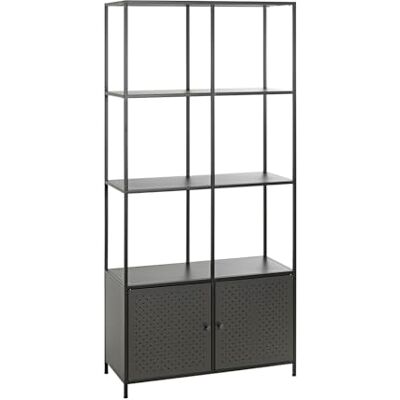 HAKU Metallhylla Svart 80x37x176cm - Hylla HAKU Metallhylla Svart 80x37x176cm - Hylla
