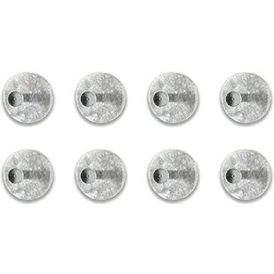 HAKU Klädkrok set om 8 betongutseende, krom, MDF, metall Storlek: D 5,00 cm x Ø 7,00 cm, Stil: Modern HAKU Klädkrok set om 8 betongutseende, krom, MDF, metall Storlek: D 5,00 cm x Ø 7,00 cm, Stil: Modern