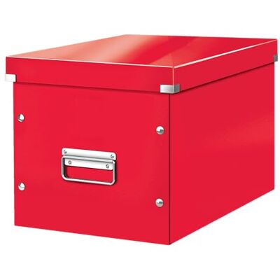 Leitz WOW Stor Förvaringslåda, Click & Store-serien, Stor Förvaringskub, Röd, 61080026 Leitz WOW Stor Förvaringslåda, Click & Store-serien, Stor Förvaringskub, Röd, 61080026