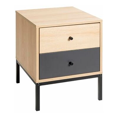 HAKU Konsol, antracit, ek och svart, av MDF och metall, mått: B 40 x H 50 x D 45 cm, stil: modern HAKU Konsol, antracit, ek och svart, av MDF och metall, mått: B 40 x H 50 x D 45 cm, stil: modern