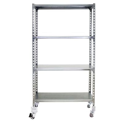 Simon Rack Förvaringshylla med Hjul, 4 Hyllplan, 1575x1000x500 mm – Garagehylla i Galvaniserat stål, 75 kg Belastning per Hyllplan B40 Simon Rack Förvaringshylla med Hjul, 4 Hyllplan, 1575x1000x500 mm – Garagehylla i Galvaniserat stål, 75 kg Belastning per Hyllplan B40