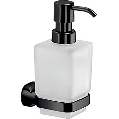 Gedy Krabi, Dispenser, Färg Svart, Tvåldispenser Badrum Tillverkad av Rostfritt Stål och Cromall, 2 Årsgaranti, mäter 16 x 6,4 x 10,6 cm och vikt 0,37 kg, FoU-design, unik Gedy Krabi, Dispenser, Färg Svart, Tvåldispenser Badrum Tillverkad av Rostfritt Stål och Cromall, 2 Årsgaranti, mäter 16 x 6,4 x 10,6 cm och vikt 0,37 kg, FoU-design, unik