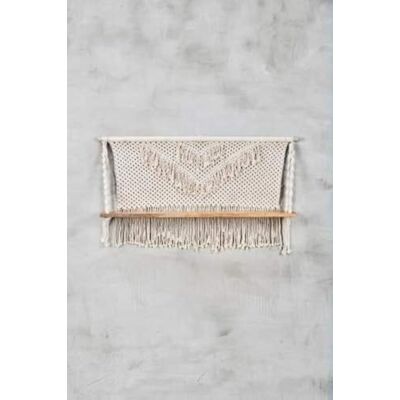 carla&marge CarlaMarge 20–70005 Hängande Hylla Vägghylla Handvävd Makramé Hänga Växthållare Blomkruka Hållare Boho Home Decor Tabima, Mango, Bomull, Naturkräm, 60 cm x 90 cm x 20 cm carla&marge CarlaMarge 20–70005 Hängande Hylla Vägghylla Handvävd Makramé Hänga Växthållare Blomkruka Hållare Boho Home Decor Tabima, Mango, Bomull, Naturkräm, 60 cm x 90 cm x 20 cm