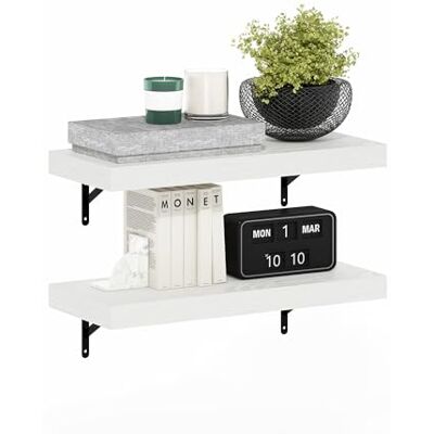 Furinno Tanna 57 vägghylla Flytande vägghylla Vit 2 styck Furinno Tanna 57 vägghylla Flytande vägghylla Vit 2 styck