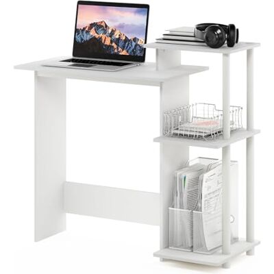 Furinno hem bärbar dator, studie, skrivskrivbord, konstruerat trä, vit/vit, 39,62 (D) x 100,58 (B) x 85,34 (H) cm Furinno hem bärbar dator, studie, skrivskrivbord, konstruerat trä, vit/vit, 39,62 (D) x 100,58 (B) x 85,34 (H) cm