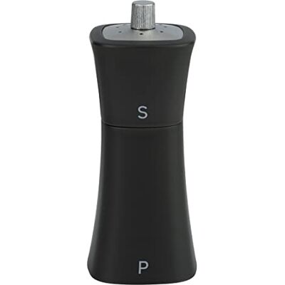 Grunwerg SP-9174BK 2-i-1 saltkar och pepparkvarn, plast, matt svart Grunwerg SP-9174BK 2-i-1 saltkar och pepparkvarn, plast, matt svart