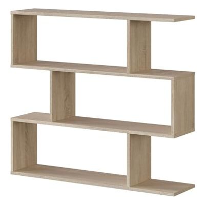 Habitdesign Bokhylla vardagsrum, matsal, kontorsbokhylla, rumsavdelare, modell Athena, kanadensisk ek, mått: 110 cm (B) x 97 cm (H) x 24 cm (höjd) Habitdesign Bokhylla vardagsrum, matsal, kontorsbokhylla, rumsavdelare, modell Athena, kanadensisk ek, mått: 110 cm (B) x 97 cm (H) x 24 cm (höjd)