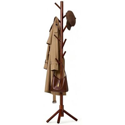 Relaxdays , klädställning, 8 krokar, modulär, upp till 175 cm hög, mörkbrun hall & kontor, furu Relaxdays , klädställning, 8 krokar, modulär, upp till 175 cm hög, mörkbrun hall & kontor, furu