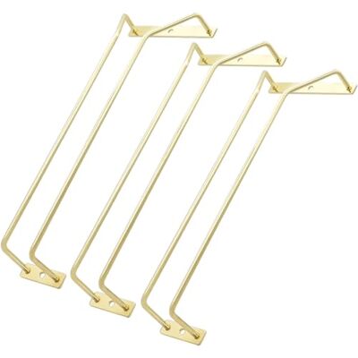 zoohot 30 cm guld vinglasställ, under skåp vinglashållare rostfritt stål stativ ställning – hängande hållare för skåp kök bar, set med 3 zoohot 30 cm guld vinglasställ, under skåp vinglashållare rostfritt stål stativ ställning – hängande hållare för skåp kök bar, set med 3