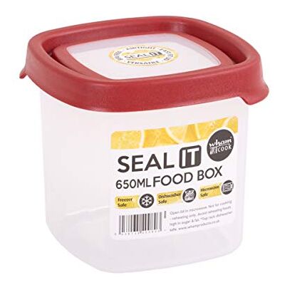 Wham Förvaringslåda, Polypropylen, genomskinlig/röd, 65 ml Wham Förvaringslåda, Polypropylen, genomskinlig/röd, 65 ml