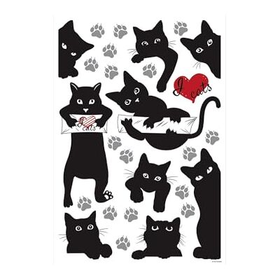 AG Design Katter, kök, vardagsrum, kontor, sovrum, väggklistermärken, väggdekal, dekaler av AG-design, 42,5 x 65 cm ASM 3466 AG Design Katter, kök, vardagsrum, kontor, sovrum, väggklistermärken, väggdekal, dekaler av AG-design, 42,5 x 65 cm ASM 3466