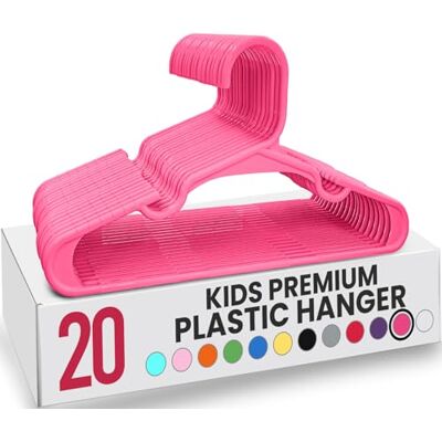 Utopia Home 20-pack barngalge – 29 cm plastgalge för garderob – perfekt för daglig användning (rosa) Utopia Home 20-pack barngalge – 29 cm plastgalge för garderob – perfekt för daglig användning (rosa)