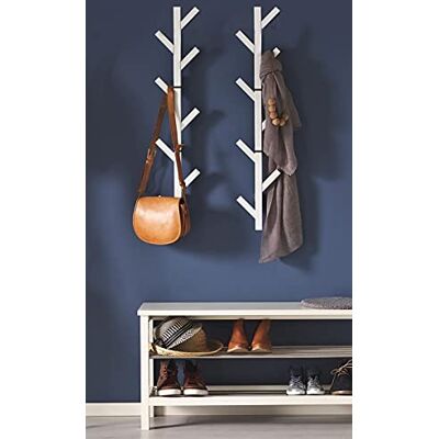 Premium Racks Premiumställ, klädhängare och hattställ – modern design – väggmonterad – snygg – (vit) Premium Racks Premiumställ, klädhängare och hattställ – modern design – väggmonterad – snygg – (vit)