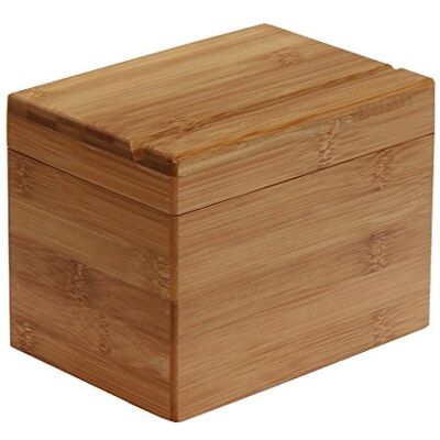 oceanstar Bamboo Recipe Box med avdelare naturlig av oceanstar Bamboo Recipe Box med avdelare naturlig av