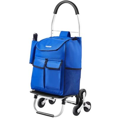 VEVOR Vikbar shoppingvagn 36 l trappvagn med 6 hjul 445 x 375 x 990 mm Oxford-tyg förvaringsväska för shopping, kontor, flyttning, transport, utomhus, tvättstuga, Blå, Vikbar shoppingvagn med 6 hjul VEVOR Vikbar shoppingvagn 36 l trappvagn med 6 hjul 445 x 375 x 990 mm Oxford-tyg förvaringsväska för shopping, kontor, flyttning, transport, utomhus, tvättstuga, Blå, Vikbar shoppingvagn med 6 hjul