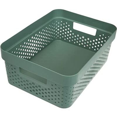 Curver Infinity bricka 11L, grön, 35,6 x 26,6 x 13,6 cm, återvunnen plast Curver Infinity bricka 11L, grön, 35,6 x 26,6 x 13,6 cm, återvunnen plast