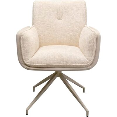 Kare Design snurrstol Hilla, vit, 49 cm sitthöjd, matrumsstol, stoppstol, med armstöd, 180 graders roterbar, vardagsrum, 86 x 63 x 64 cm (H/B/D) Kare Design snurrstol Hilla, vit, 49 cm sitthöjd, matrumsstol, stoppstol, med armstöd, 180 graders roterbar, vardagsrum, 86 x 63 x 64 cm (H/B/D)