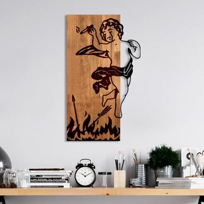 Wallity Elegant dekorativa väggtillbehör i trä, valnöt och svart, 35 x 58 x 3 cm 50% trä (3 cm) och 50% metall (1,5 cm) unik design för snygg heminredning Wallity Elegant dekorativa väggtillbehör i trä, valnöt och svart, 35 x 58 x 3 cm 50% trä (3 cm) och 50% metall (1,5 cm) unik design för snygg heminredning