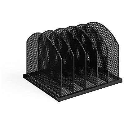 Safco Onyx Desk Organizer 5 Upright Sections, Vertical File Holder Mail Sorter Black Home, Office or Classroom Desktop Organization (3215BLKD) Safco Onyx Desk Organizer 5 Upright Sections, Vertical File Holder Mail Sorter Black Home, Office or Classroom Desktop Organization (3215BLKD)