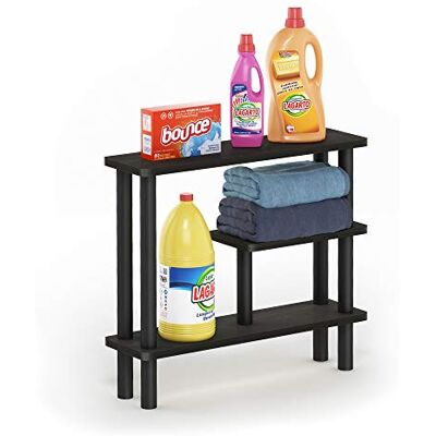 Furinno Turn-N-Tube smal platsbesparande förvaringshylla, espresso/svart, 53 (B) x 46,6 (H) x 14,5 (D) cm Furinno Turn-N-Tube smal platsbesparande förvaringshylla, espresso/svart, 53 (B) x 46,6 (H) x 14,5 (D) cm