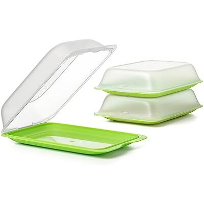 Tatay Fresh Charkuterilådor, Set Med 3, Maxi, Förvaringslåda För Skinka För Kylskåp, Frys-, 17 X 6.2 X 25.2 Cm, Limegrön Tatay Fresh Charkuterilådor, Set Med 3, Maxi, Förvaringslåda För Skinka För Kylskåp, Frys-, 17 X 6.2 X 25.2 Cm, Limegrön