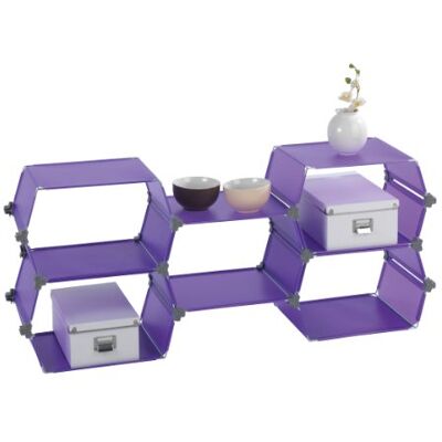 Wenko 2560330100 honungsinsättning hyllsystem, 5-delar, 45 x 25,5 x 12 cm, lila Wenko 2560330100 honungsinsättning hyllsystem, 5-delar, 45 x 25,5 x 12 cm, lila