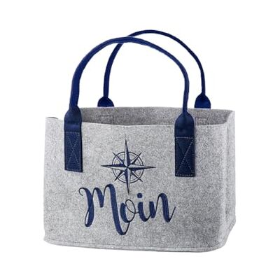 GILDE Filtväska shoppingväska filtväska Moin med vinddros ljusgrå, 40 x 25 x 26 cm GILDE Filtväska shoppingväska filtväska Moin med vinddros ljusgrå, 40 x 25 x 26 cm