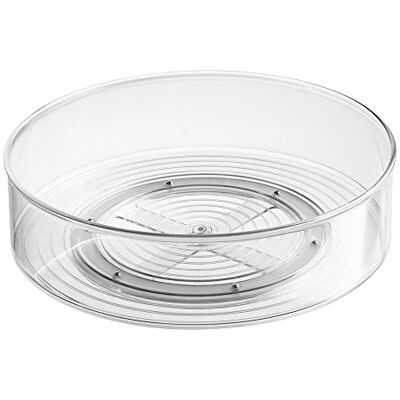 InterDesign iDesign Fridge/Freeze Binz kylskåpsförvaring, roterande platta av plast, transparent, 29 x 9 cm InterDesign iDesign Fridge/Freeze Binz kylskåpsförvaring, roterande platta av plast, transparent, 29 x 9 cm