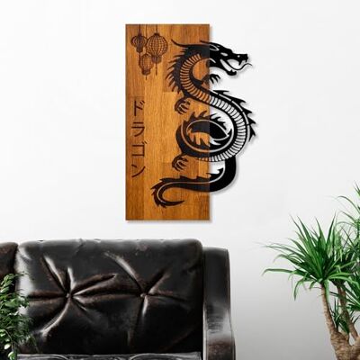 Wallity Elegant dekorativa väggtillbehör i trä, valnöt och svart, 40 x 58 x 3 cm 100% trä (3 cm) och metall (1,5 mm) unik design för snygg heminredning Wallity Elegant dekorativa väggtillbehör i trä, valnöt och svart, 40 x 58 x 3 cm 100% trä (3 cm) och metall (1,5 mm) unik design för snygg heminredning
