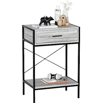 Vida Designs Brooklyn Konsolbord hall vardagsrum rustik hylla industriell förvaring möbler (grå, 1 låda) Vida Designs Brooklyn Konsolbord hall vardagsrum rustik hylla industriell förvaring möbler (grå, 1 låda)