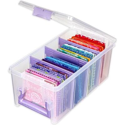 ArtBin Semi Satchel Bärbar förvaringslåda med 3 avdelare, transparent plastlåda för konst- och hantverkstillbehör ArtBin Semi Satchel Bärbar förvaringslåda med 3 avdelare, transparent plastlåda för konst- och hantverkstillbehör