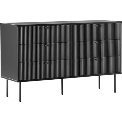 hjh LIVING Sideboard med 6 lådor KARBY S 120x40x75 cm, byrå i industristil, gott om förvaringsutrymme, svart hjh LIVING Sideboard med 6 lådor KARBY S 120x40x75 cm, byrå i industristil, gott om förvaringsutrymme, svart
