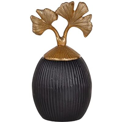 BigBuy Home Multipurpose Box Svart Guld Aluminium 15 x 15 x 29 cm BigBuy Home Multipurpose Box Svart Guld Aluminium 15 x 15 x 29 cm