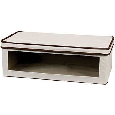 Household Essentials 514 Vision förvaringsbox – naturlig duk med brun kant – stor Household Essentials 514 Vision förvaringsbox – naturlig duk med brun kant – stor