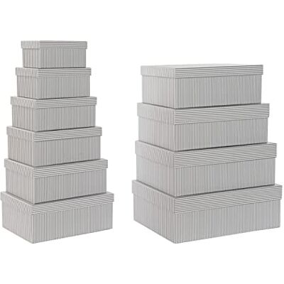DKD Home Decor Uppsättning av stapelbara organisatoriska lådor, Standard DKD Home Decor Uppsättning av stapelbara organisatoriska lådor, Standard