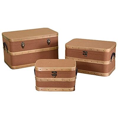 Vacchetti Giuseppe Vacchetti 3813440000 träkista, brun, medium, 3 enheter Vacchetti Giuseppe Vacchetti 3813440000 träkista, brun, medium, 3 enheter