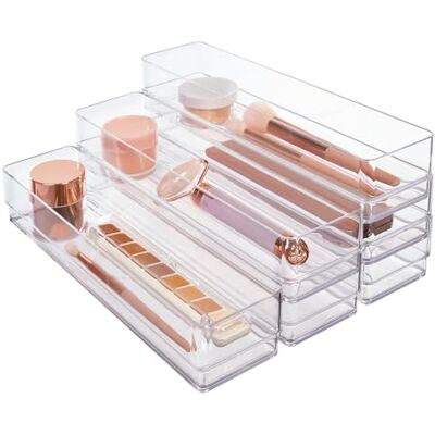 STORi Klar plastlåda organiserare 30 cm x 7 cm x 5 cm l set med 6 STORi Klar plastlåda organiserare 30 cm x 7 cm x 5 cm l set med 6