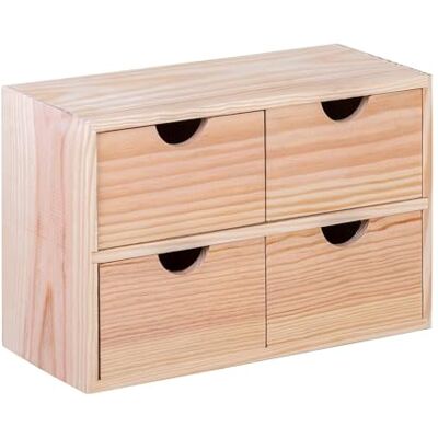 WELL HOME MOBILIARIO & DECORACIÓN Well Home Miniblock 4 lådor i furu WELL HOME MOBILIARIO & DECORACIÓN Well Home Miniblock 4 lådor i furu