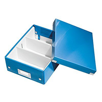 Leitz WOW Click and Store Förvaringsbox med avdelare, small, blå, 60570036 Leitz WOW Click and Store Förvaringsbox med avdelare, small, blå, 60570036