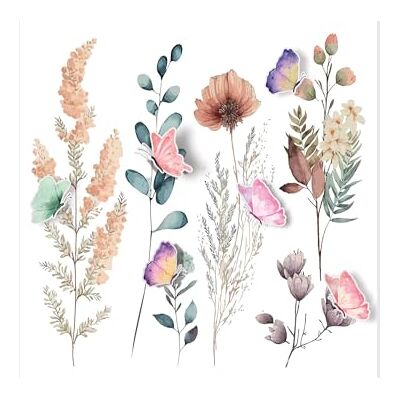 AG Design Akvarellblommor 3D-kök, vardagsrum, kontor, sovrum väggklistermärken, väggtatuering, dekaler av 30 x 30 cm SSA 3922 AG Design Akvarellblommor 3D-kök, vardagsrum, kontor, sovrum väggklistermärken, väggtatuering, dekaler av 30 x 30 cm SSA 3922
