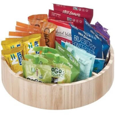 InterDesign iDesign 30,5 cm Lazy Susan skivspelare med borttagbar avdelare, naturligt Paulownia-trä, ljusbrun InterDesign iDesign 30,5 cm Lazy Susan skivspelare med borttagbar avdelare, naturligt Paulownia-trä, ljusbrun