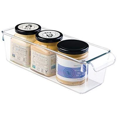 InterDesign iDesign 58930 köksorganisatör i plast, liten kylskåpsförvaringslåda tillverkad av hållbar plast, praktisk förvaringslåda för kryddor och matförvaring, klar InterDesign iDesign 58930 köksorganisatör i plast, liten kylskåpsförvaringslåda tillverkad av hållbar plast, praktisk förvaringslåda för kryddor och matförvaring, klar