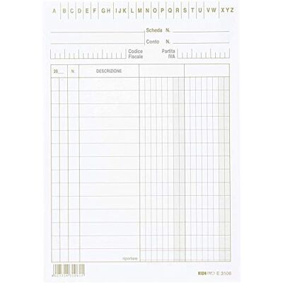 EDI PRO EDIPRO E3106VE 100 2-kolumnkort grön f.to 15x10,5 EDI PRO EDIPRO E3106VE 100 2-kolumnkort grön f.to 15x10,5