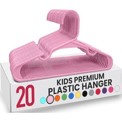 Utopia Home 20-pack barngalge – 29 cm plastgalge för garderob – perfekt för daglig användning (babyrosa) Utopia Home 20-pack barngalge – 29 cm plastgalge för garderob – perfekt för daglig användning (babyrosa)